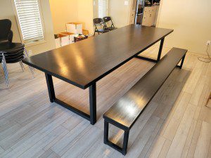 ebony white oak dining table mn