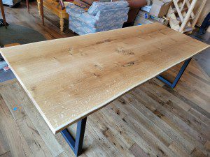 white oak live edge table st. pul    