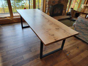 white oak live edge dining table minneapolis st. paul mn    