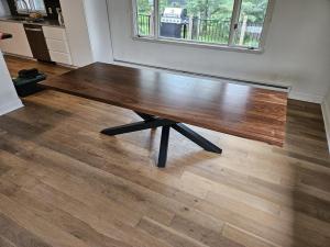 96"L Walnut Dining Table