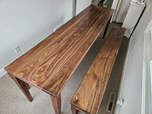 Narrow Dining Table Custom - Minneapolis woodworking