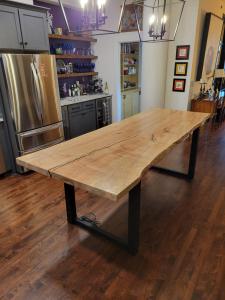 maple live edge kitchen island minneapolis