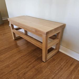 white oak entry bench