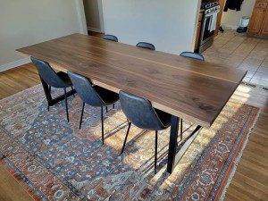 walnut three board walnut dining table mn