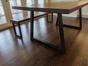 custom walnut dining table minneapolis      