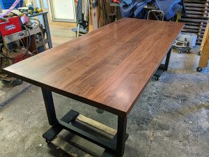 custom walnut dining table mn               