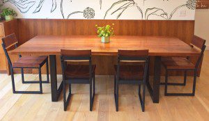 walnut dining table and chairs 3       