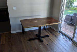 walnut live edge pedestal table 2         